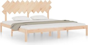 vidaXL tömör fa ágykeret 200 x 200 cm