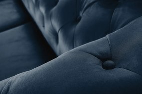 Oxford Chesterfield Kihúzhatós kanapé, 88x216x75 cm, 3 személyes, sötétkék