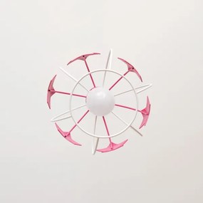 Gyerek csillár zsinóron STARS 1xE27/15W/230V rózsaszín/fehér