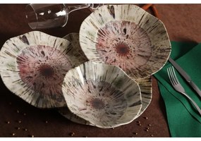 24 darabos színes porcelán étkészlet