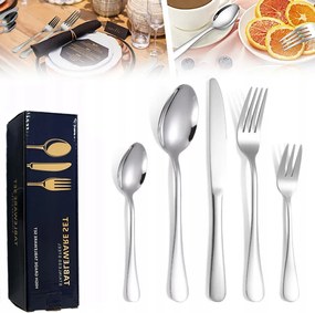 Acél Evőeszköz Készlet 30 Db-os Evőeszköz Készlet Rozsdamentes Acél