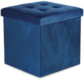 Kék összecsukható puff ZAREX VELVET L