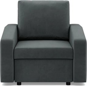 Zeus fotel, döntött kartámasz, bársony, bonell töltet, szürke