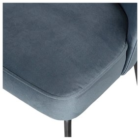 Kék bársony étkezőszék szett 2 db-os Vogue – WOOOD