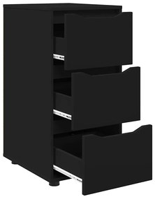 Tárolószekrény Fekete 40 x 48 x 81 cm Faanyag