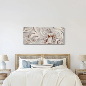 Az istennő képe virágmotívummal (120x50 cm)