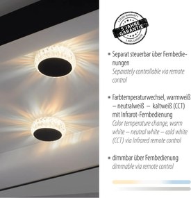 Paul Neuhaus glamour modern mennyezeti lámpa vertigo fekete pln14385-18