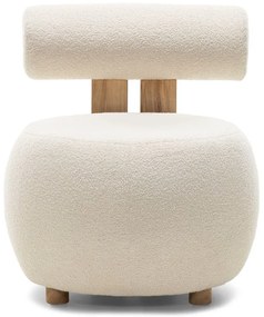 Krém design fotel HANNA, tölgy