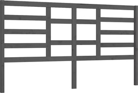 vidaXL szürke tömör fenyőfa ágyfejtámla 206 x 4 x 104 cm