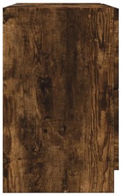 füstös tölgy színű szerelt fa mosdószekrény 59 x 37 x 59 cm