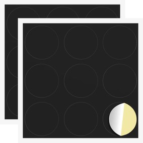 vidaXL Öntapadó csavar borító 2 pcs Fekete Ø 20 x 0,5 mm
