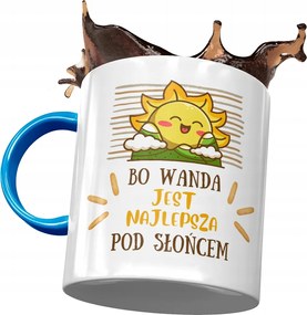 Kék Bögre Vanda Feleség Barátnő Ajándék Nyomtatott Fotóval