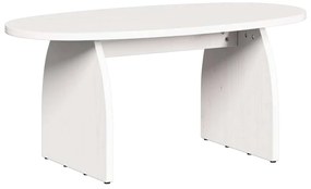 Dohányzóasztal Fehér 80 x 40 x 35 cm Tömör fenyőfa