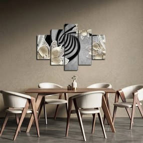 Kép - 3D arany virágok (150x105 cm)