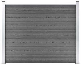 vidaXL szürke WPC kerítéspanel 180 x 146 cm