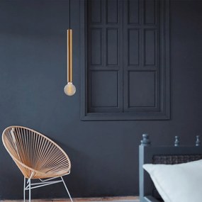 Aranyszínű függőlámpa fém búrával ø 4 cm Tempo – Opviq lights