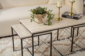 Defne - Black, Travertine