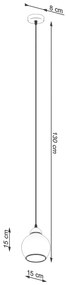 Fekete függőlámpa ø 15 cm Grande – Nice Lamps