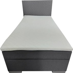 Boxspring ágy, egyszemélyes, szürke, 90x200, univerzális, ADARA
