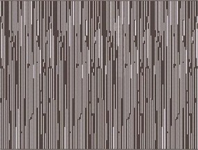vidaXL Kültéri Szőnyeg Pinstripe ARAKIL Barna és fehér 400 × 300 cm