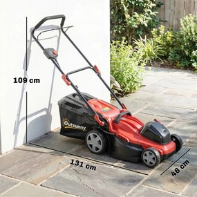 Elektromos fűnyíró 800 W-os, 40 cm-es vágásszélességgel, 45 literes fűgyűjtővel
