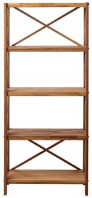 Natúr színű tölgyfa polcos állvány 70x161 cm X-Shelf – Unique Furniture