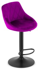 Bárszék KAST - lila bársony/fekete láb