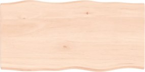 vidaXL asztallap 100x50x2 cm kezeletlen tömörfa tölgyfa élőszegélyes