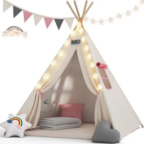 Spielwerk® Gyermeksátor Teepee 160x120x120cm - rózsaszín