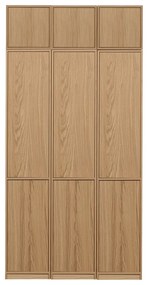 Natúr színű moduláris könyvespolc tölgyfa dekorral 120x243 cm Modulair – vtwonen
