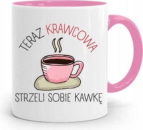 Rózsaszín Szabó Bögre Lőtt Magának Egy Kávét fényképes nyomtatással