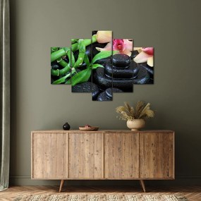 Kép - Kövek és orchideák (150x105 cm)