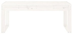 fehér tömör fenyőfa kerti pad 110x38x45 cm