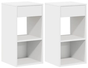 éjjeliszekrények fiókos 2 db fehér 35x34x66,5 cm