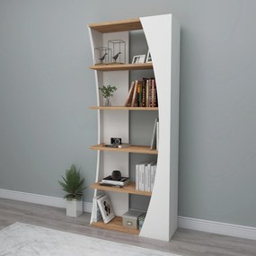 könyvespolc Selge - Atlantic Pine, White