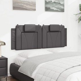 szürke műbőr fejtámla párna 120 cm