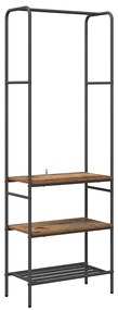 Ruhatartó polcokkal polcokkal Régi fa 60 x 30 x 171 cm Faanyag