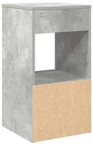 betonszürke éjjeliszekrény fiókkal 35x34x66,5 cm