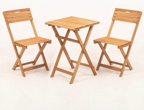 Balkon szett párnákkal, bükk fa