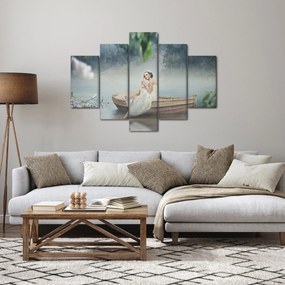 Kép - nő a hajón (150x105 cm)