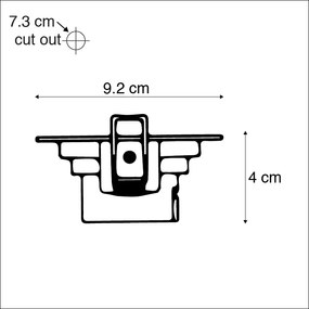 3 db-os beépített spotlámpa készlet fekete LED-del, 3 fokozatú dimmerrel - Miu