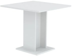 Modern Étkező/Bisztro Asztal Fehér Színben. SORRENTO 80x80 cm.