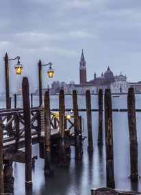 Poszter 20,5x28,4cm Vízpart a velencei lagúna felett, Assaf Frank