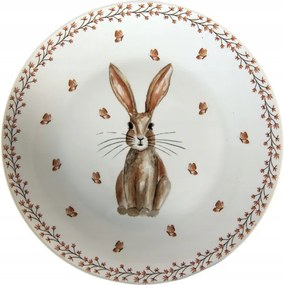 Desszert tányér Rusztikus húsvéti nyuszi 20x2 cm