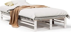 vidaXL fehér tömör fenyőfa ágy matrac nélkül 90 x 200 cm