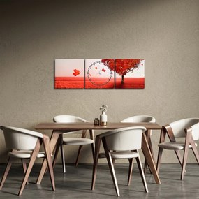 Kép - A szeretet fája (órával) (90x30 cm)