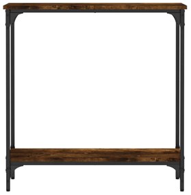 füstös tölgy színű szerelt fa tálalóasztal 75x22,5x75 cm