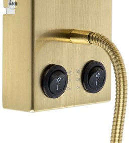 Art Deco fali lámpa fekete fekete pamut búrával - Stacca