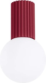 Borvörös mennyezeti lámpa üveg búrával ø 12 cm Orbital – Sollux