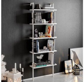 Fali könyvespolc PAULA 174x60 cm fehér